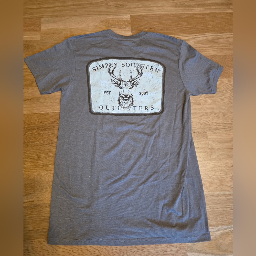 Simply Southern Deer Graphic Gray Tee-NWT
